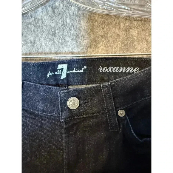 7 For All Mankind Roxanne Slim Dark Wash Jeans Size 28 - Picture 5 of 6